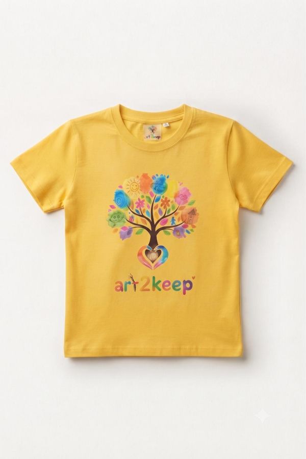 Custom kids t-shirt printed with a child's drawing